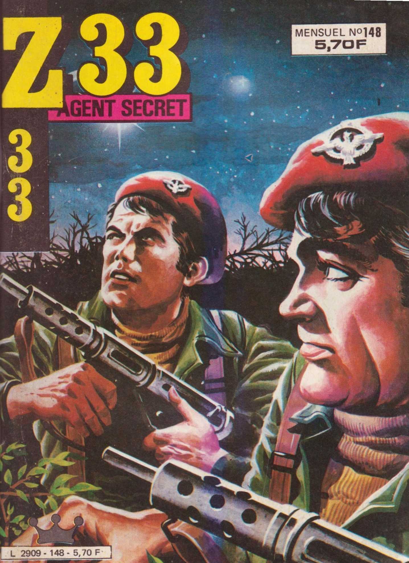 Scan de la Couverture Z 33 Agent Secret n 148